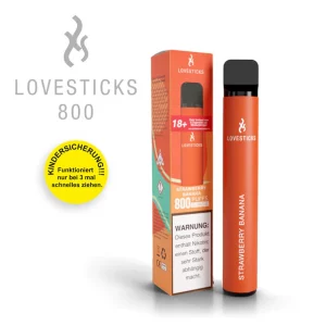 LOVESTICKS 800 – STRAWBERRY BANANA E-ZIGARETTE