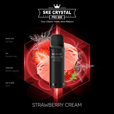 Crystal 800 Pro Pods Strawberry Cream 20 mg 2Stk